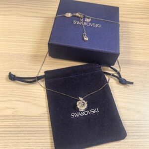 Swarovski Silver Necklace with Clear Crystal Charm